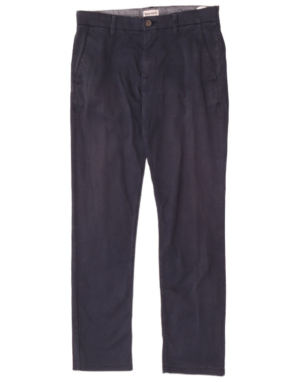 Timberland Mens Straight Chino Trousers W31 L31 Navy Blue