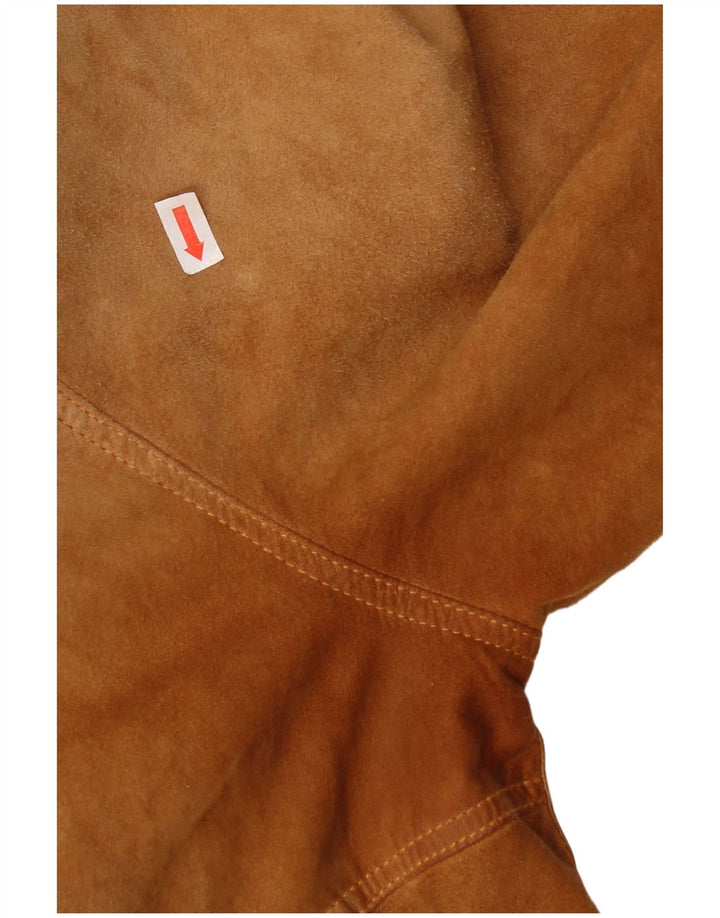 Vintage Mens Suede Bomber Jacket UK 42 XL Brown