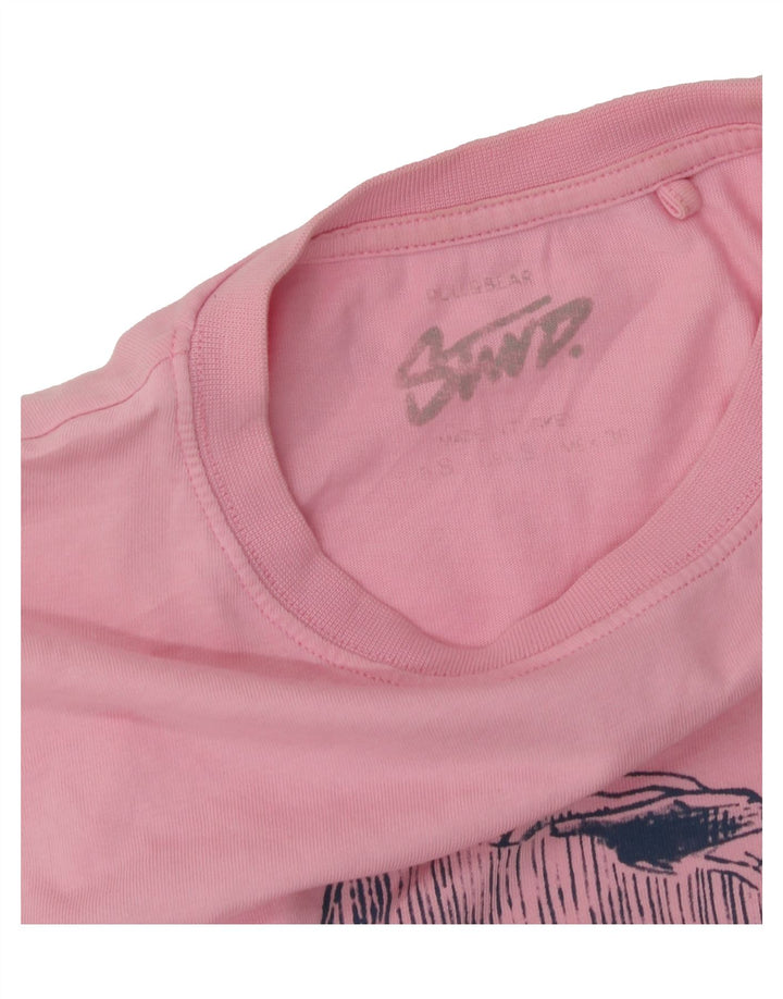 PULL & BEAR Mens Graphic T-Shirt Top Large Pink Vintage Pull & Bear and Second-Hand Pull & Bear from Messina Hembry 