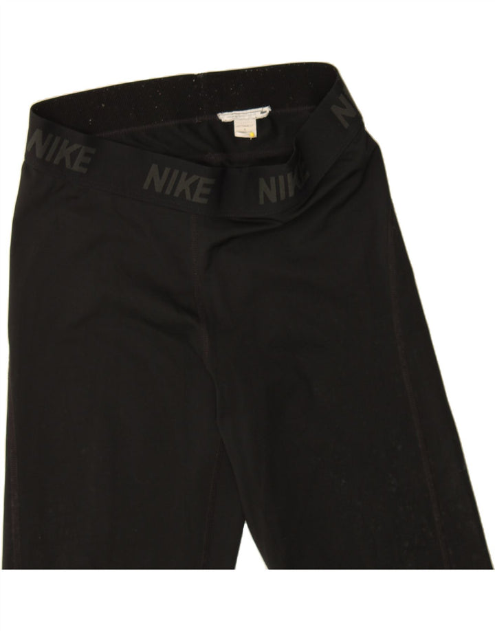 NIKE Womens Graphic Leggings UK 8 Small Black Vintage Nike and Second-Hand Nike from Messina Hembry 