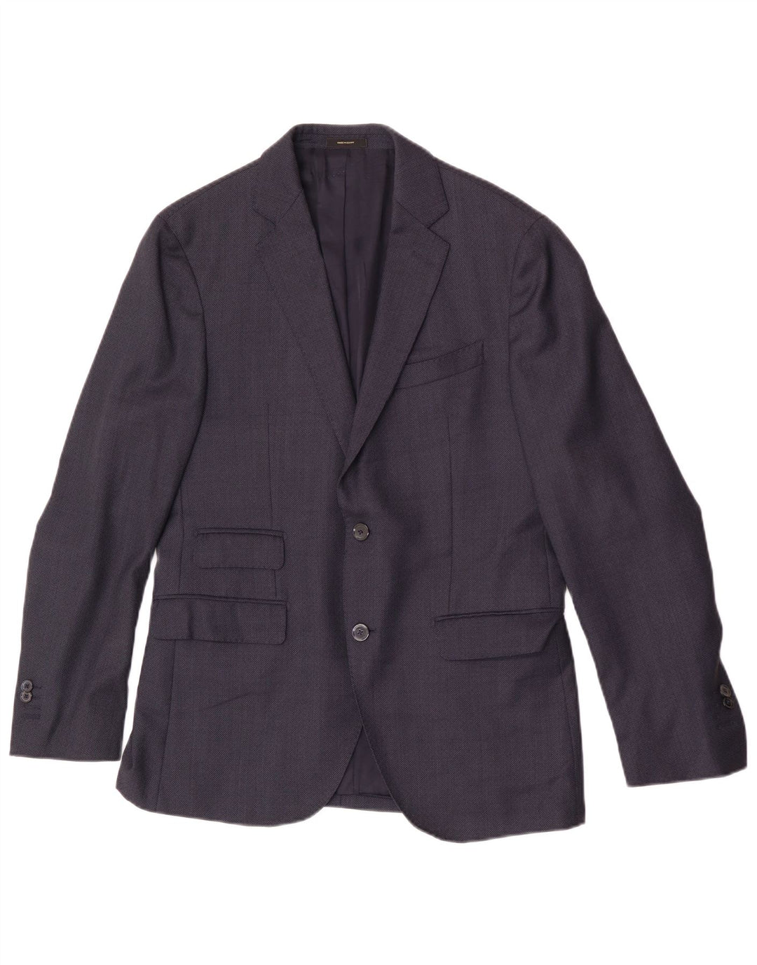 Massimo Dutti Mens 2 Button Blazer Jacket EU 50 Medium Navy Blue