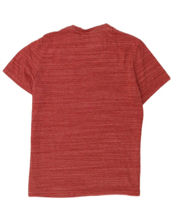 Jack Wills Mens T-Shirt Top Medium Maroon Striped Cotton