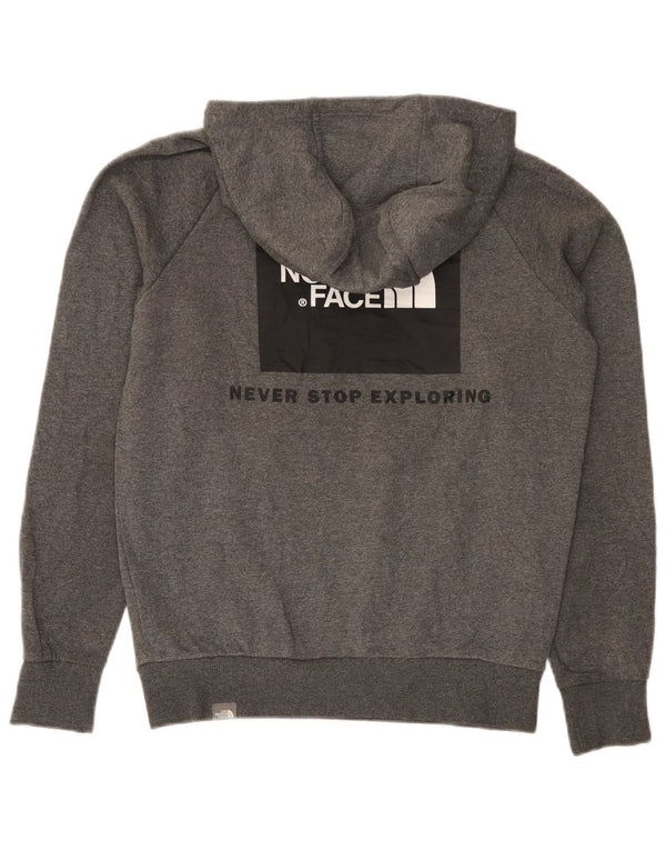 The North Face Mens Graphic Hoodie Jumper Small Grey Cotton