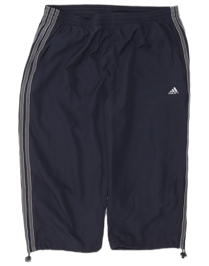 ADIDAS Mens Climacool Capri Tracksuit Trousers Large  Navy Blue Polyester