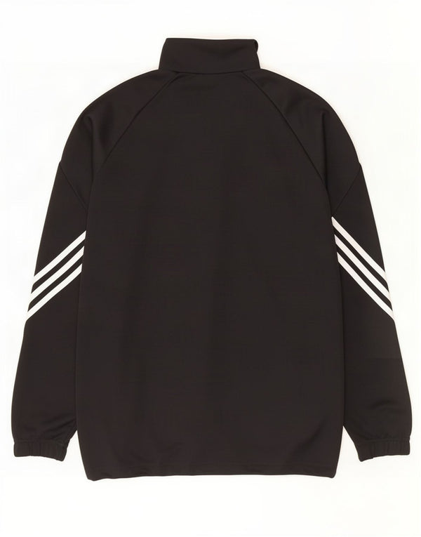 Adidas Mens Climalite Tracksuit Top Jacket Large Black Polyester