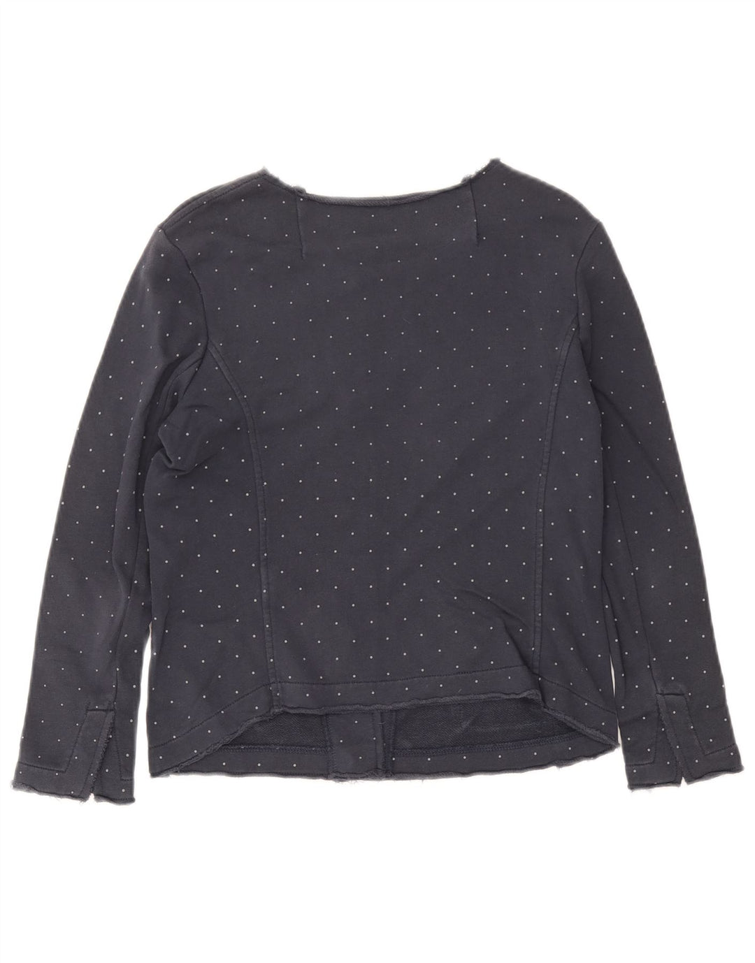 Sun68 Womens Crop Utility Jacket UK 10 Small Navy Blue Spotted Cotton