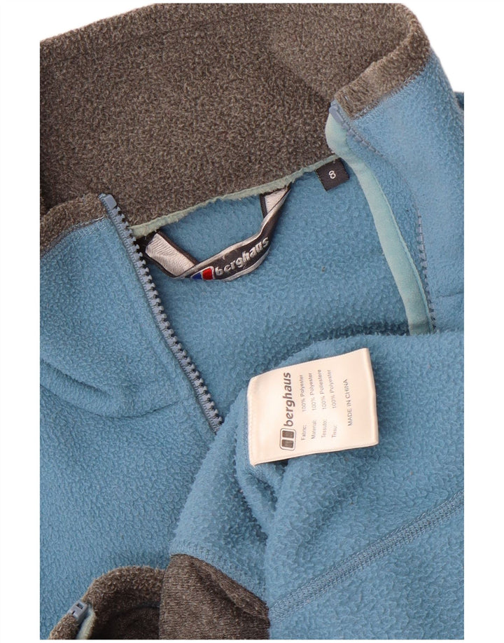 Berghaus Womens Oversized Fleece Jacket UK 8 Small Blue Polyester