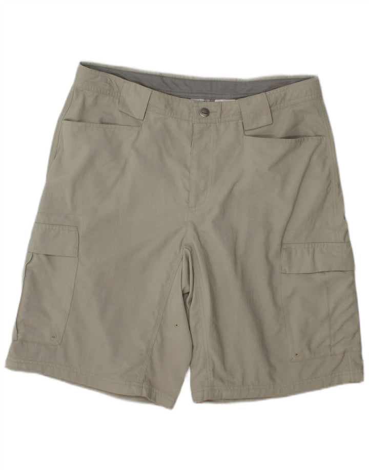 Columbia Mens Cargo Shorts W34 Large Grey Nylon