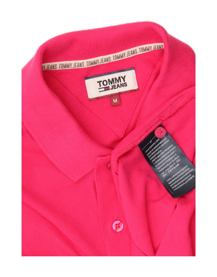 TOMMY HILFIGER Mens Polo Shirt Medium Pink Cotton Vintage Tommy Hilfiger and Second-Hand Tommy Hilfiger from Messina Hembry 