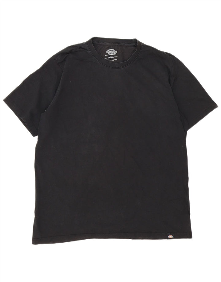 Dickies Mens T-Shirt Top Large Black Cotton