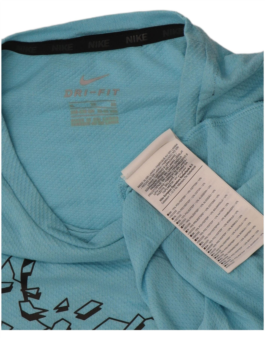 Nike Boys Graphic T-Shirt Top 13-14 Years XL Blue Polyester