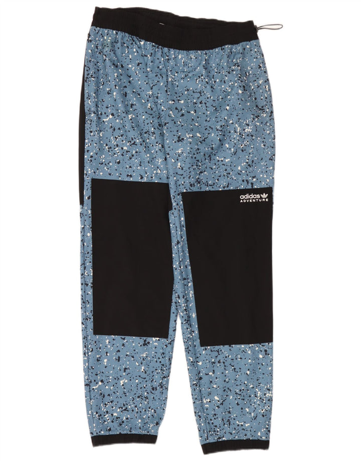Adidas Mens Adventure Windbreaker Trousers Large Blue Spotted Polyester