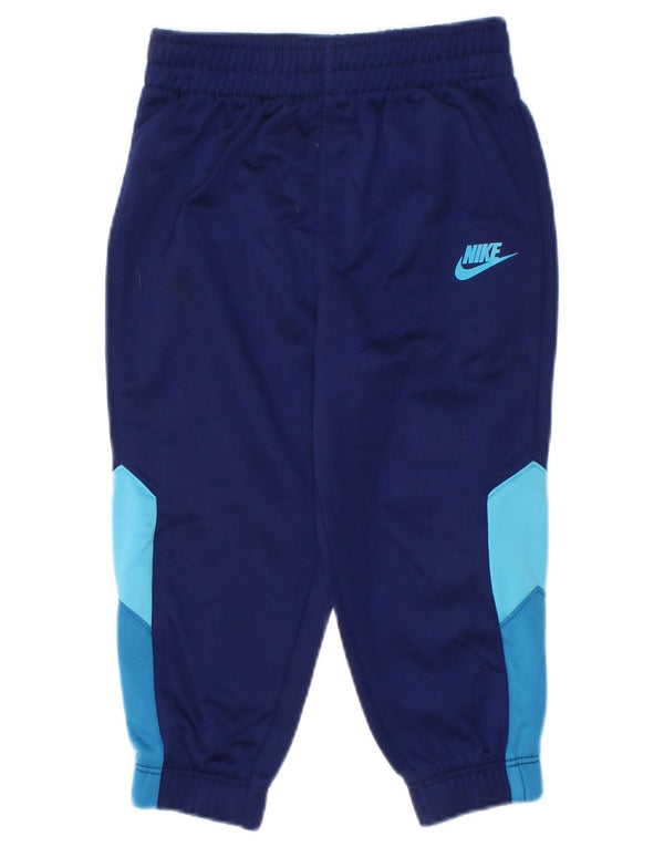 Nike Baby Boys Tracksuit Trousers 12-18 Months Navy Blue Colourblock