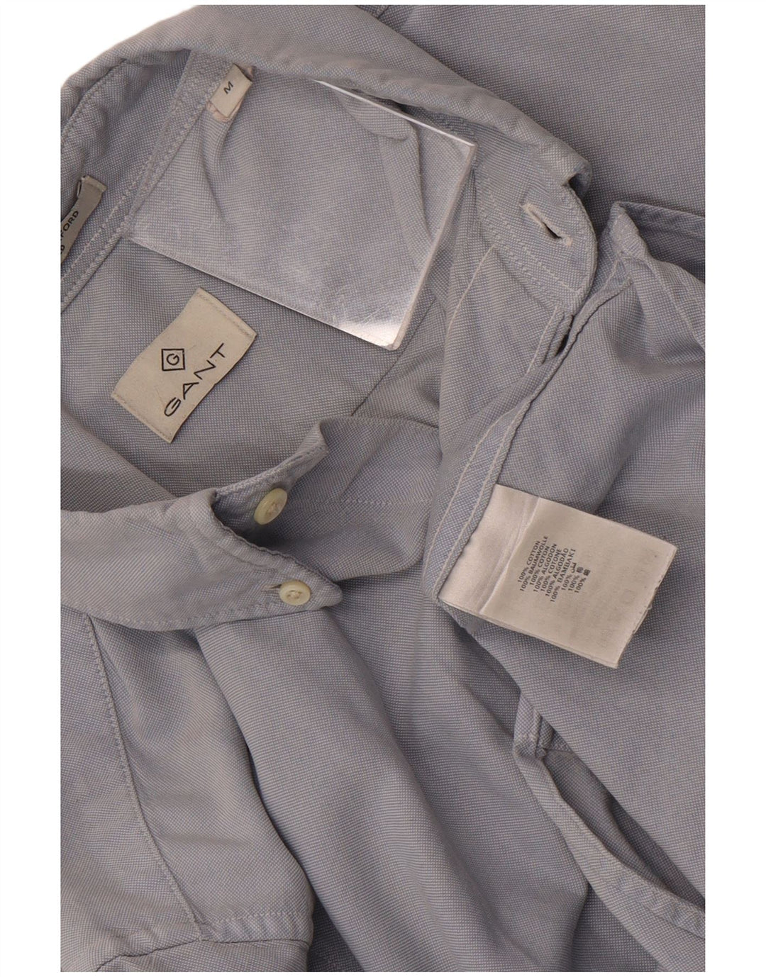 GANT Mens Fitted Shirt Medium Blue Cotton