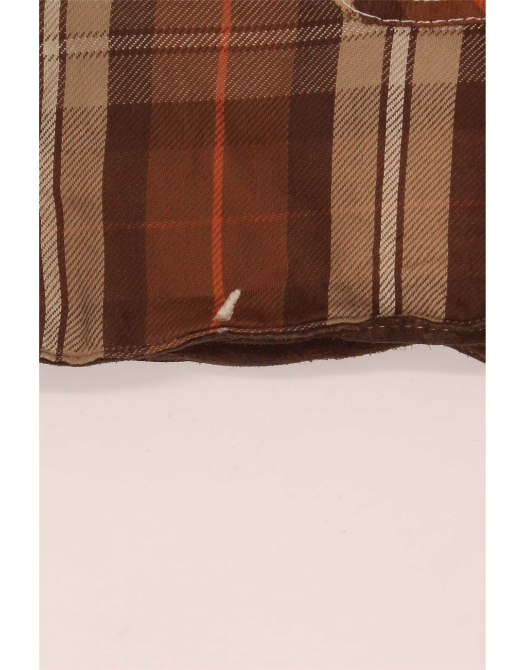 Diesel Mens Reversible Jacket UK 40 Large Brown Plaid Leather