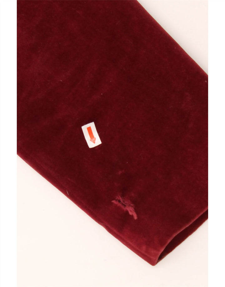 COUNTRY CASUALS Womens 2 Button Velvet Blazer Jacket UK 14 Large Burgundy