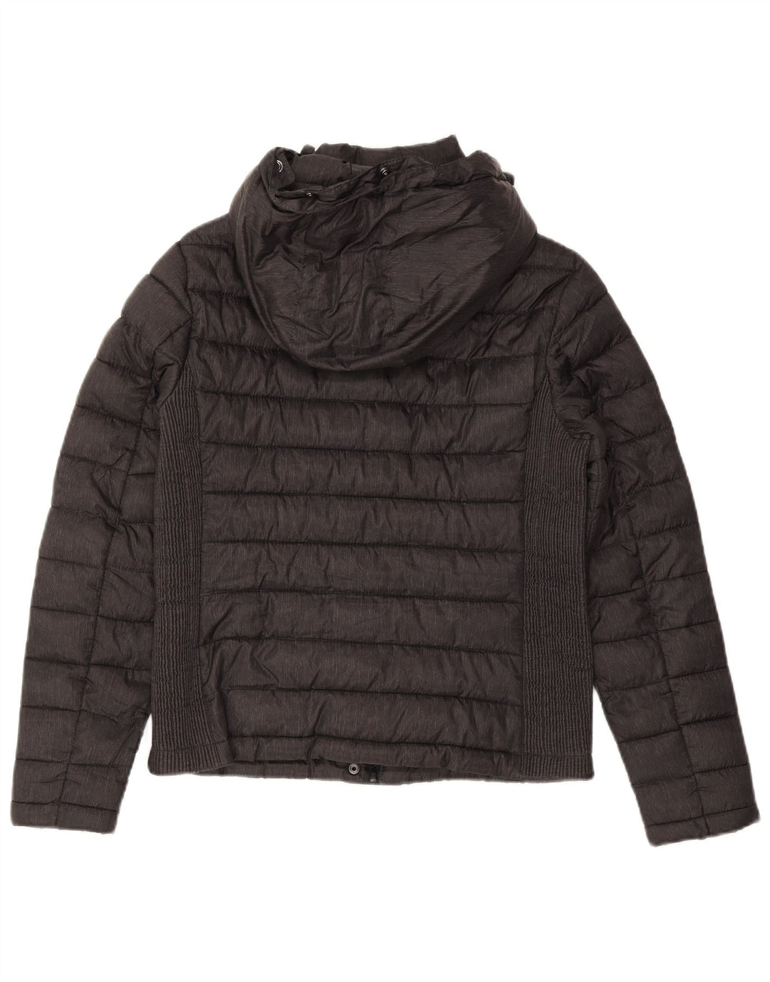 Superdry Girls Hooded Padded Jacket 15-16 Years Large Grey Polyester
