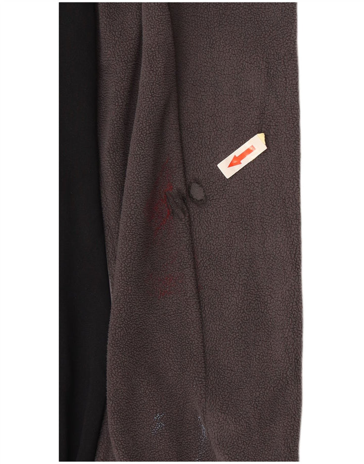 BKE Womens Hooded Fleece Jacket UK 14 Medium Grey Colourblock Polyester
