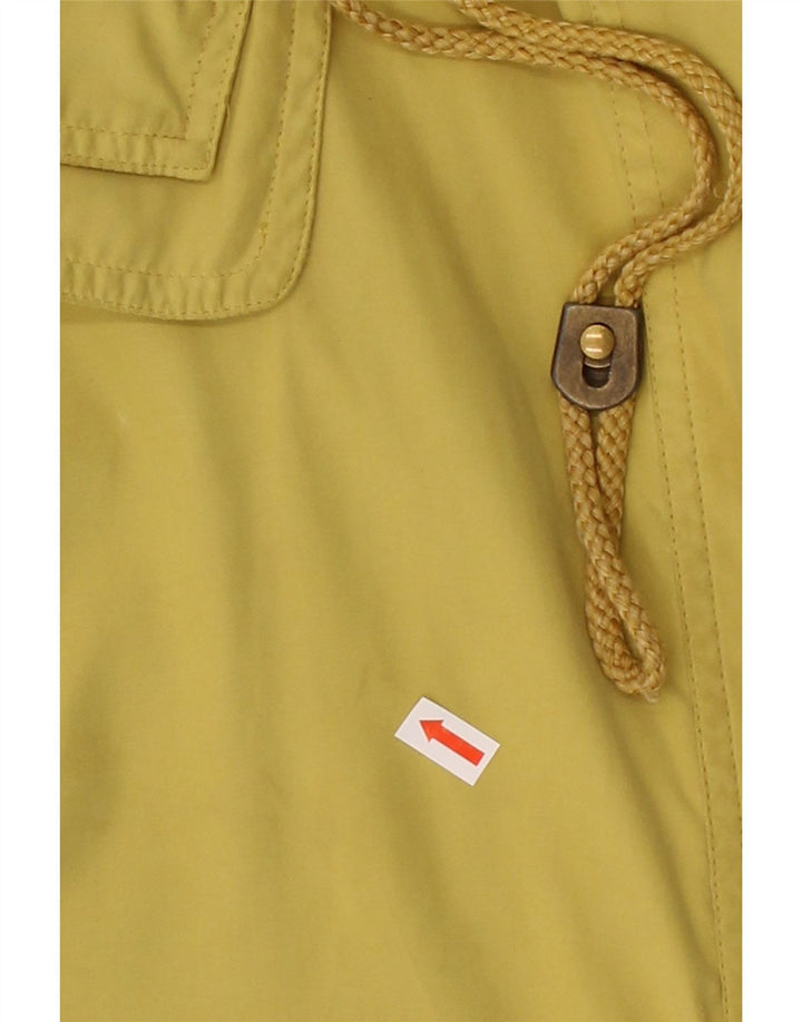VINTAGE Womens Oversized Windbreaker Jacket EU 42 Large Yellow Polyester Vintage Vintage and Second-Hand Vintage from Messina Hembry 