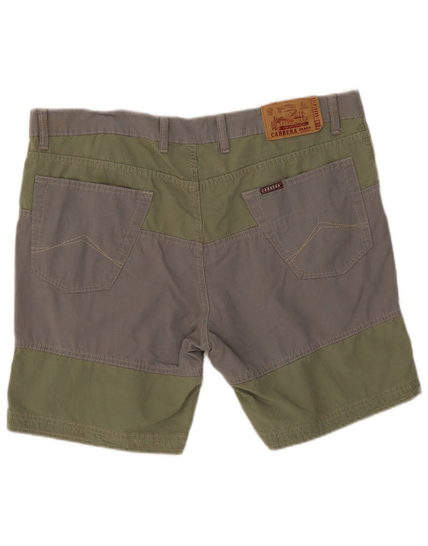 Carrera Mens 618 Casual Shorts IT 56 3XL W40 Khaki Colourblock Cotton