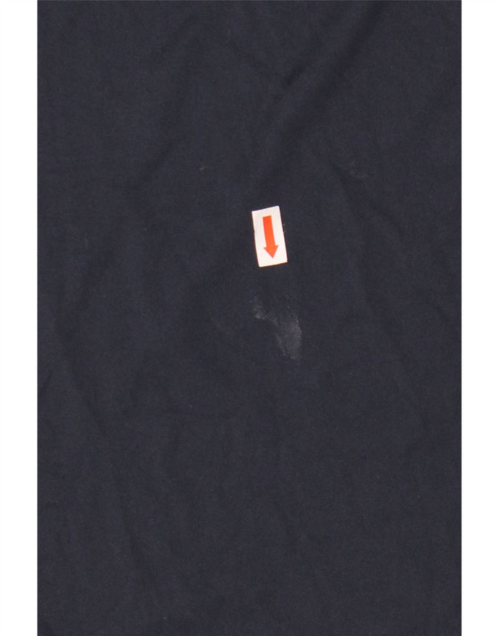 Dkny Mens Zip Neck Pullover Tracksuit Top XL Navy Blue Colourblock