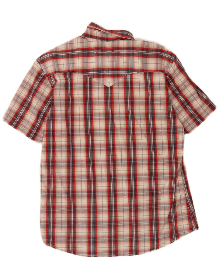 Levi's Mens Short Sleeve Classic Fit Shirt Large Red Check Cotton