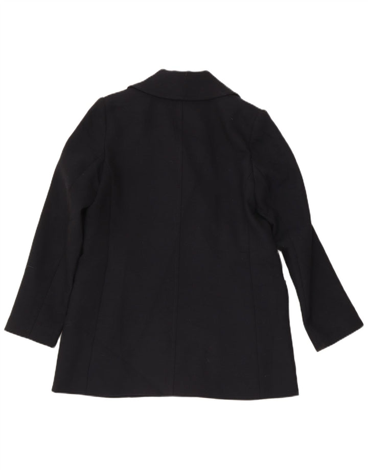 Hobbs Womens Pea Coat UK 12 Medium Navy Blue Polyester