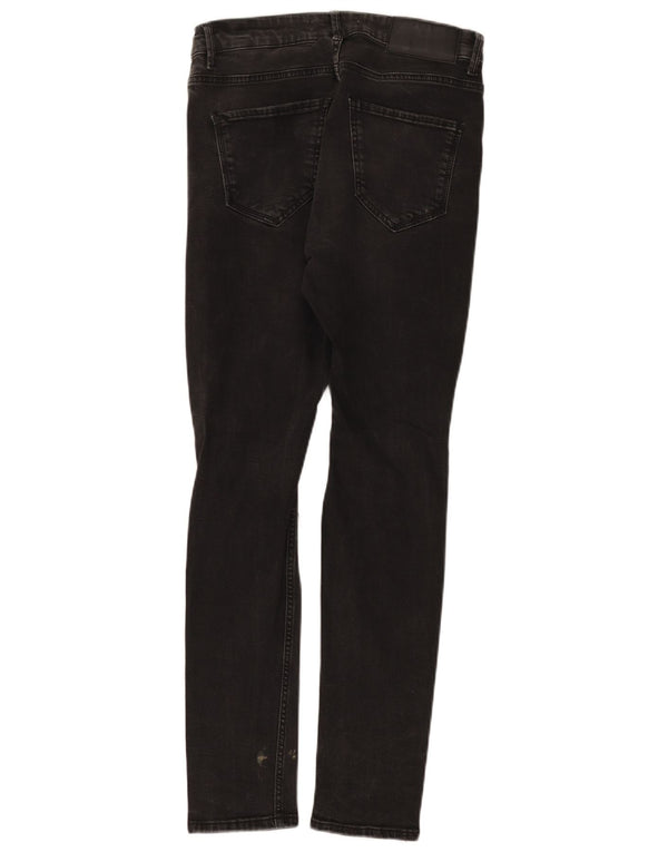 Zara Mens Distressed Skinny Jeans EU 40 Medium W31 L30 Black Cotton