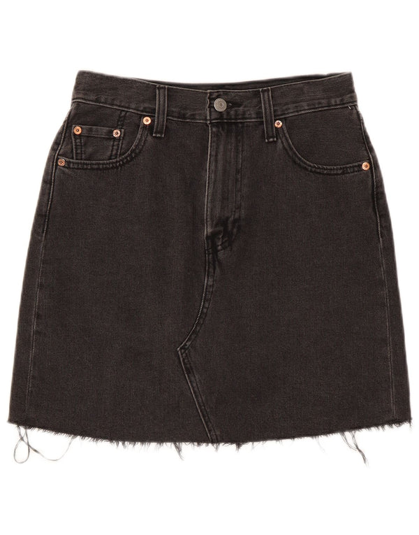 Levi's Womens Denim Skirt W26 Small Grey Cotton