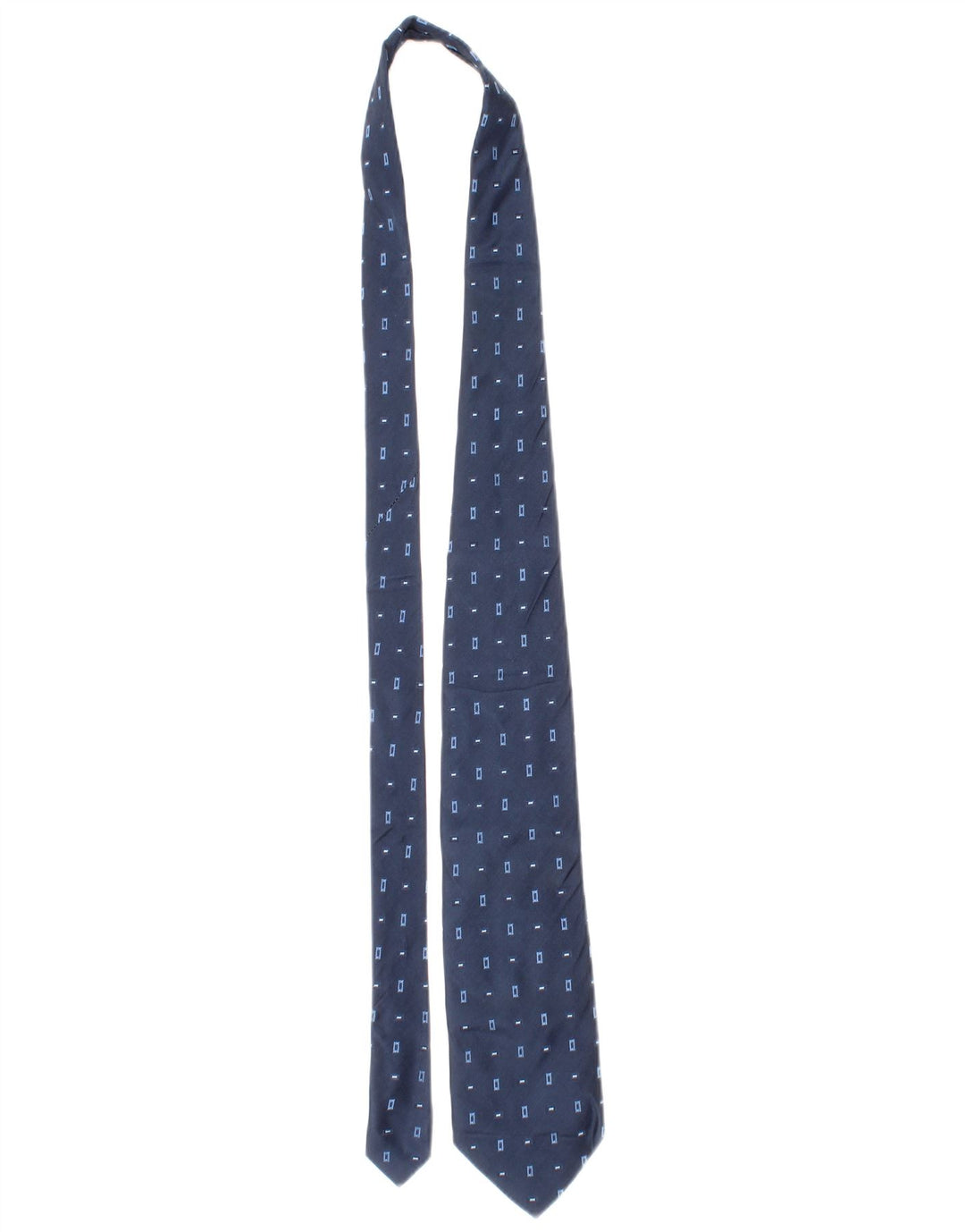 Les Copains Mens Tie One Size Blue Geometric Silk