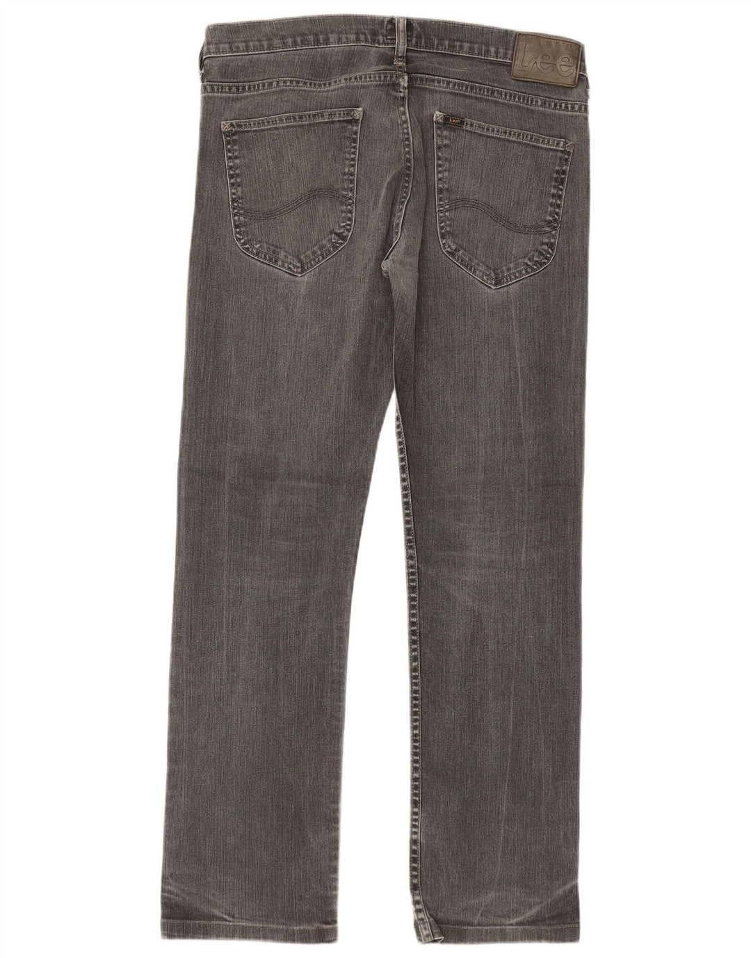 Lee Mens Powell Straight Jeans W34 L30 Grey Cotton