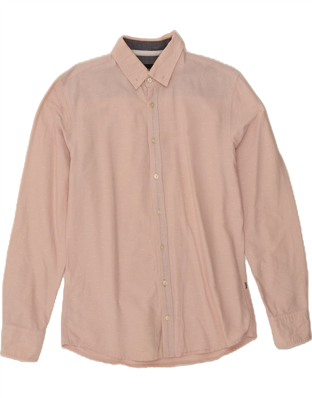HUGO BOSS Mens Slim Fit Shirt Medium Pink Vintage Hugo Boss and Second-Hand Hugo Boss from Messina Hembry 