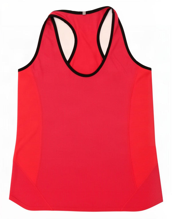 Nike Womens Dri Fit Vest Top UK 14 Large Pink Colourblock