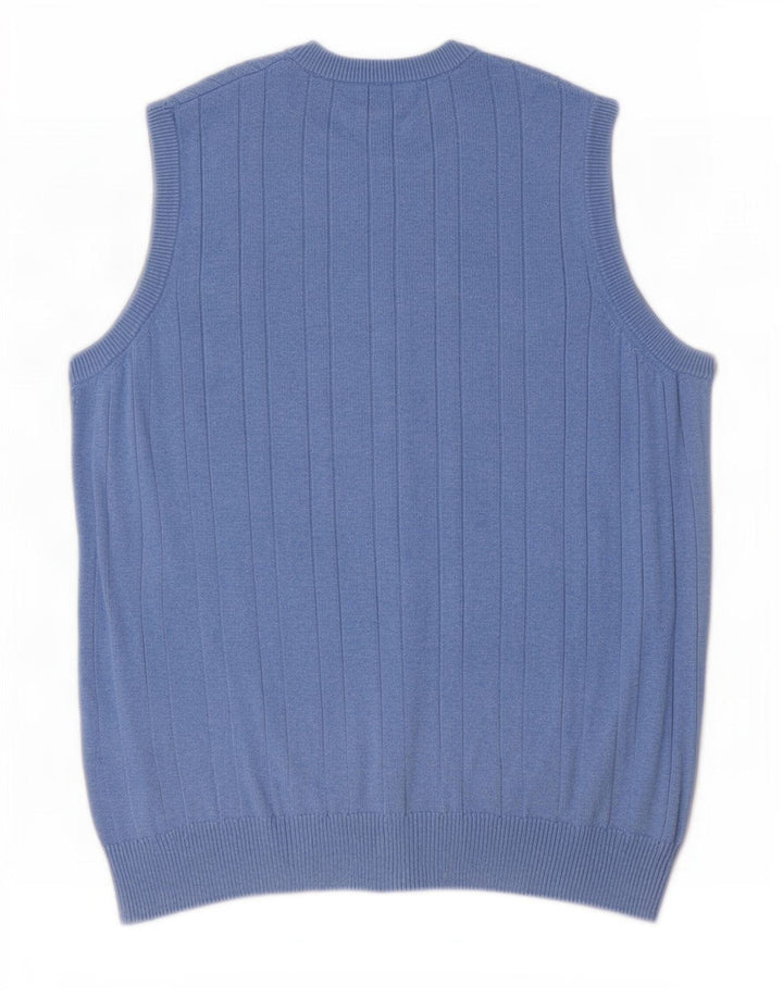 Marks & Spencer Mens Vest Tank Top Small Blue Cotton