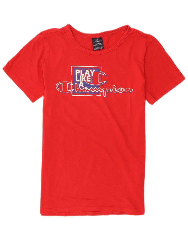 Champion Boys Graphic T-Shirt Top 13-14 Years XL Red Cotton