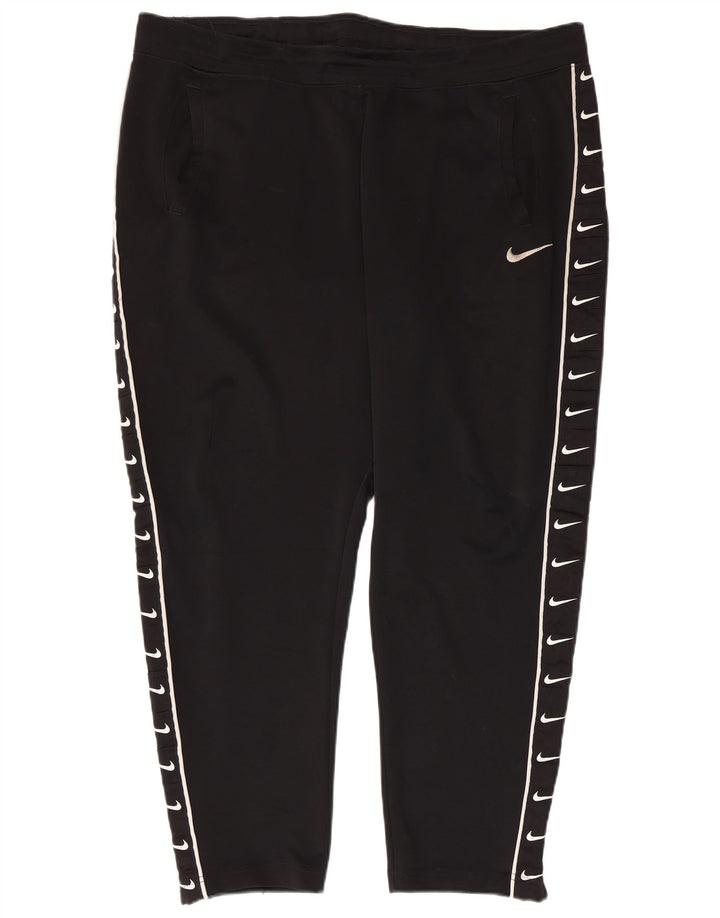 NIKE Mens Graphic Tracksuit Trousers 2XL  Black Polyester