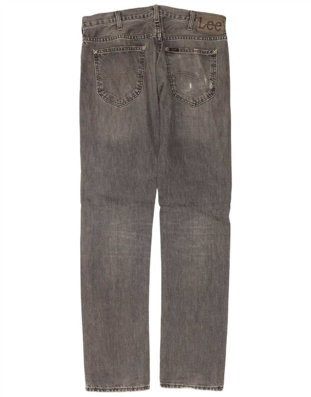 LEE Mens Daren Straight Jeans W33 L34 Grey Cotton