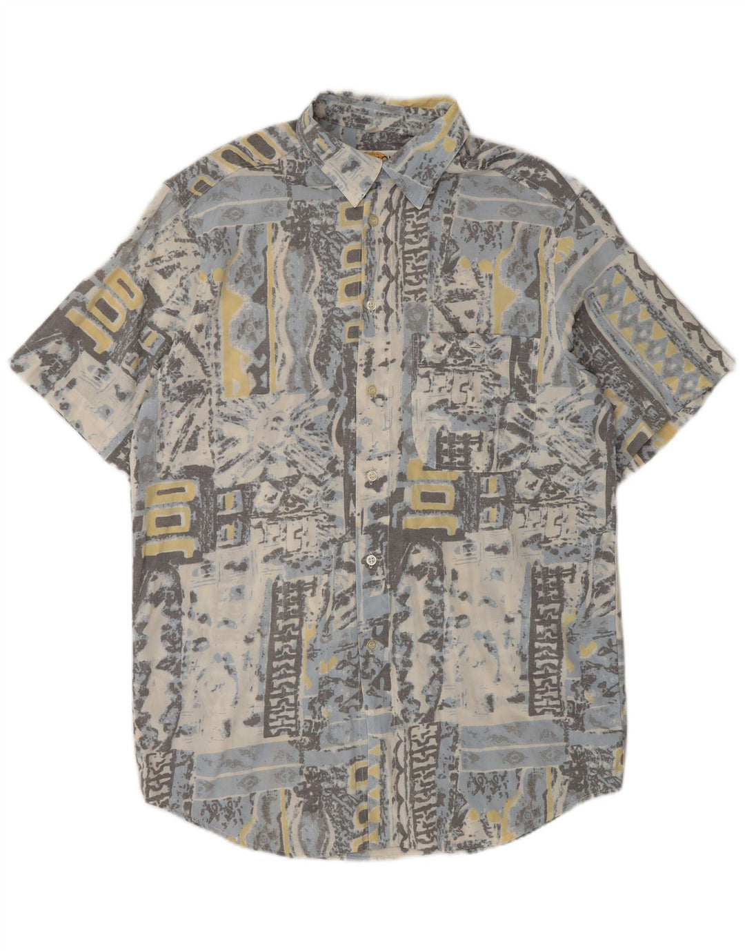 Vintage Mens Abstract Pattern Shirt Size 14 1/5 37/38 Medium Multicoloured