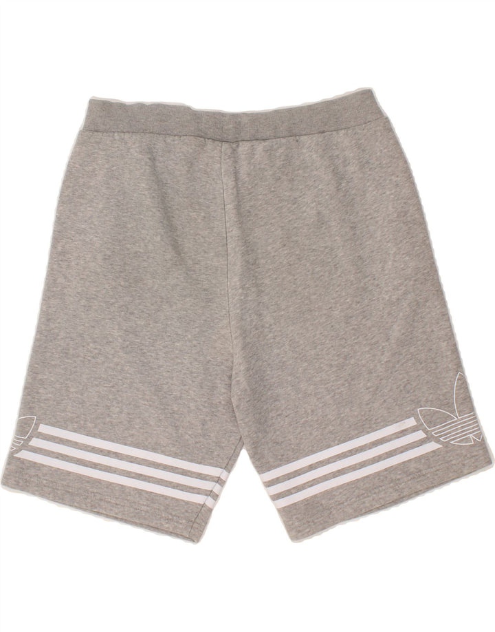 ADIDAS Womens Graphic Sport Shorts Medium  Grey Cotton Vintage Adidas and Second-Hand Adidas from Messina Hembry 