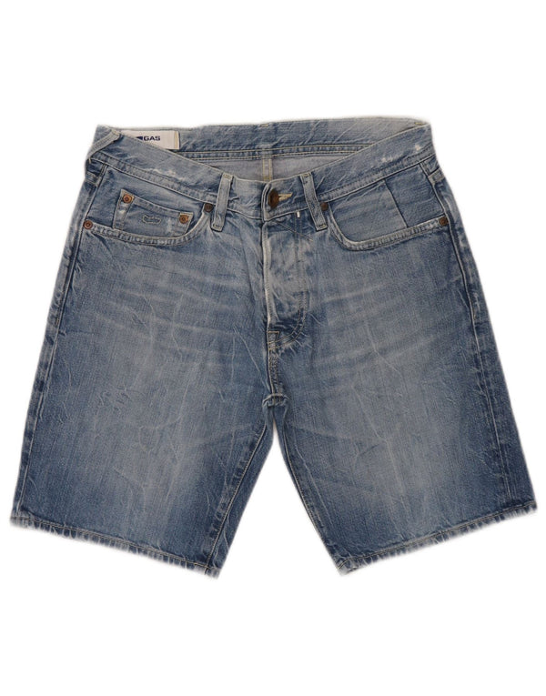 Gas Womens Denim Shorts W29 Medium Blue Cotton
