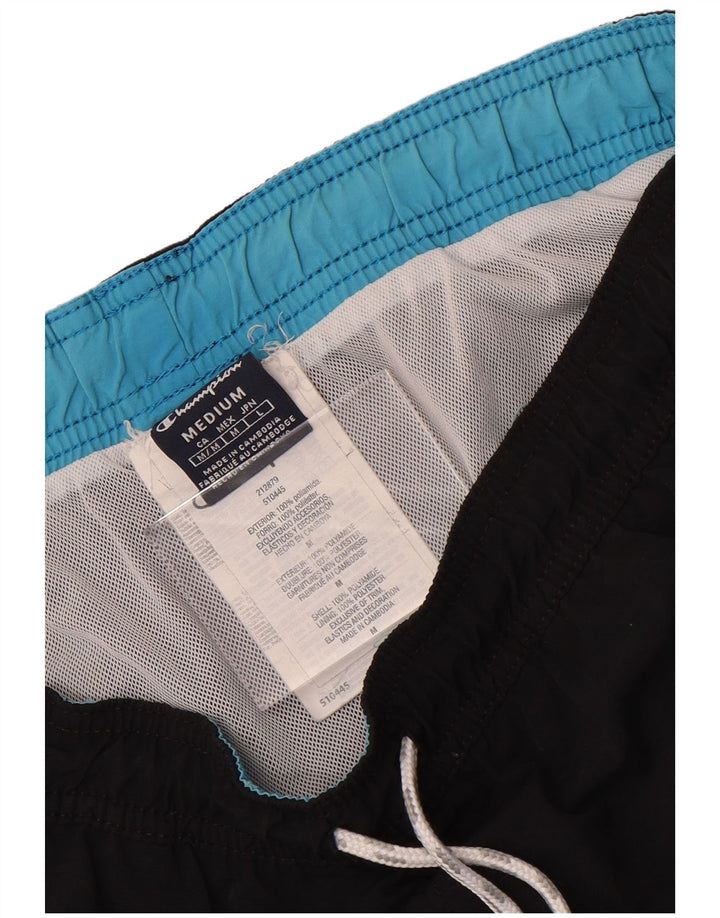 Champion Mens Graphic Swimming Shorts Medium  Black Polyamide
