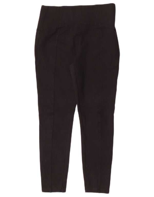 Marks & Spencer Womens Cropped Trousers UK 10 Small W28 L24  Black Viscose