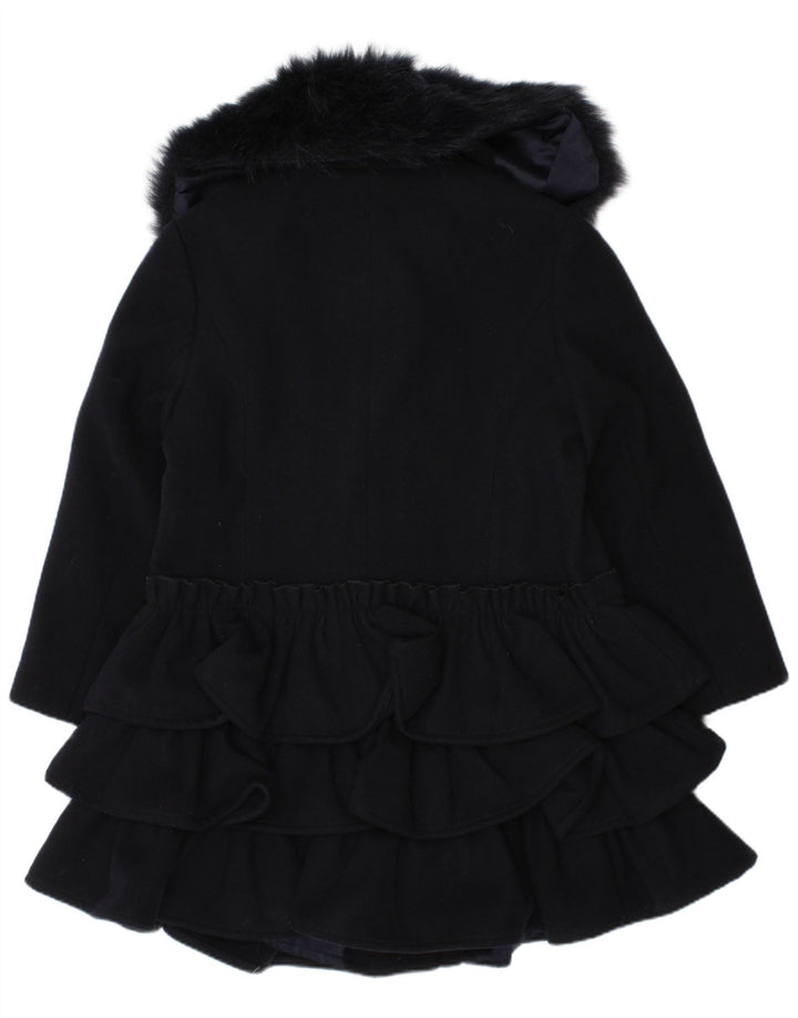Monsoon Girls Overcoat 5-6 Years Navy Blue Polyester