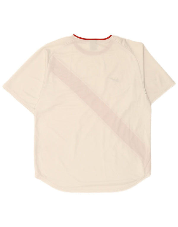 NIKE Mens T-Shirt Top Medium White Colourblock