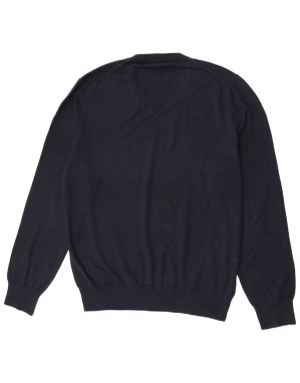 Marks & Spencer Mens V-Neck Jumper Sweater Large Navy Blue