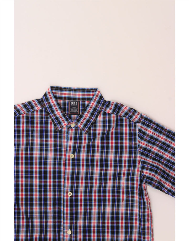 IZOD Boys Regular Fit Shirt 10-11 Years Large Black Check Cotton Vintage Izod and Second-Hand Izod from Messina Hembry 