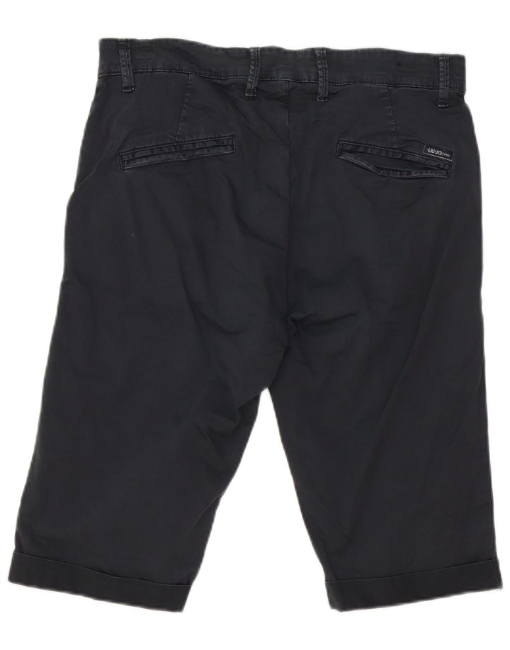 Liu Jo Mens Bermuda Shorts IT 48 Medium W32  Navy Blue Cotton