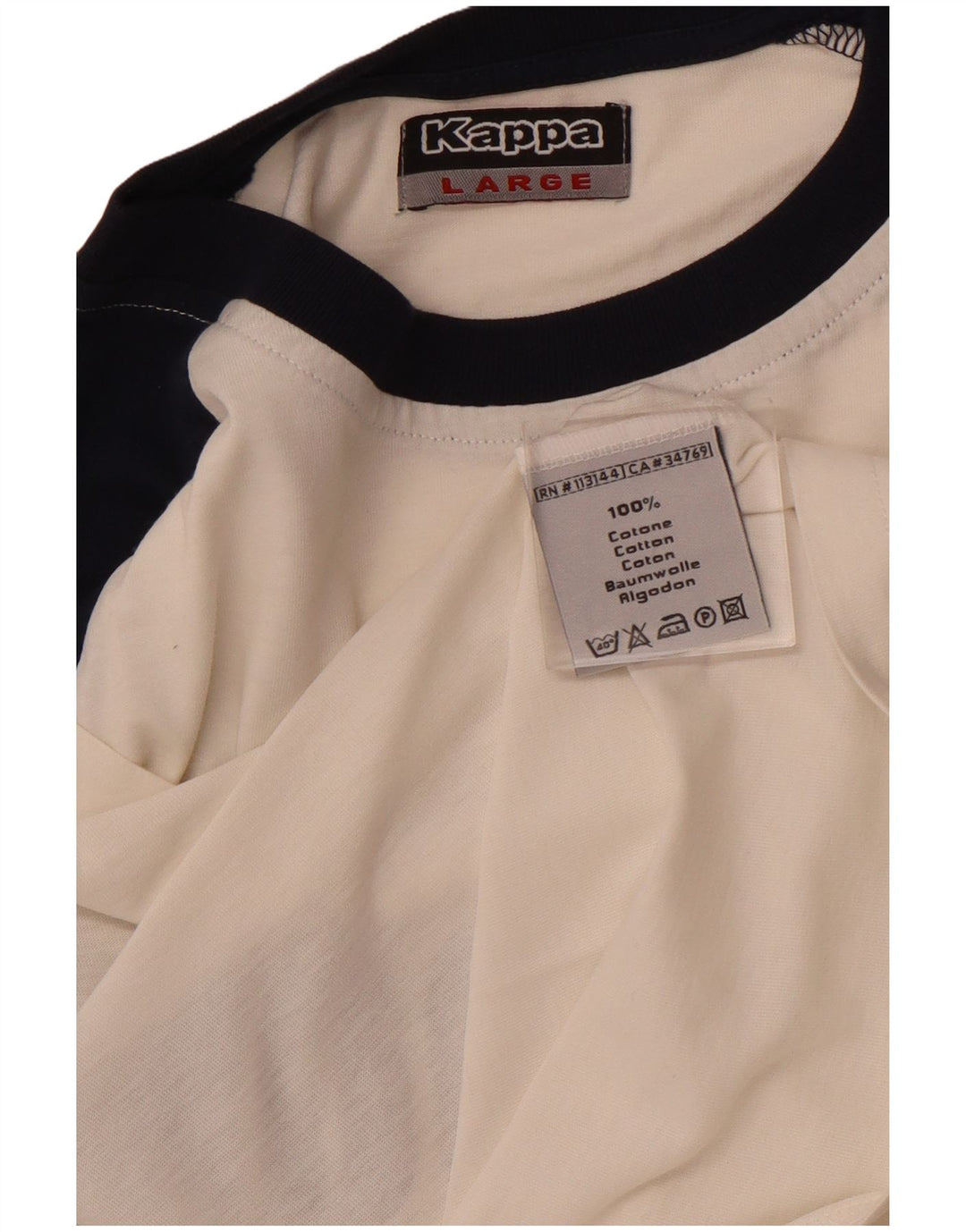 KAPPA Mens Graphic Vest Top Large White Colourblock Cotton