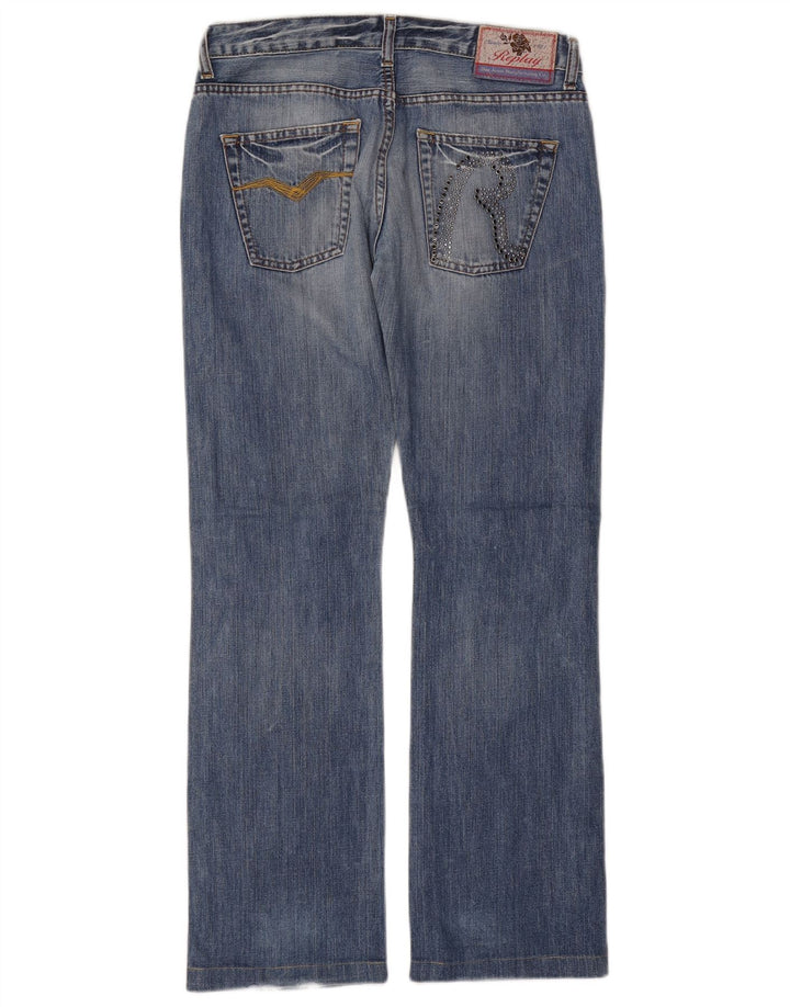 REPLAY Womens Straight Jeans W28 L30 Blue Cotton