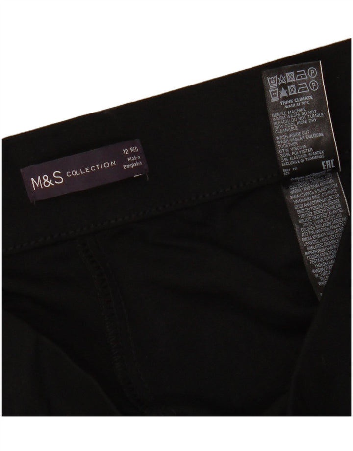 Marks & Spencer Womens Leggings UK 12 Medium Black Viscose